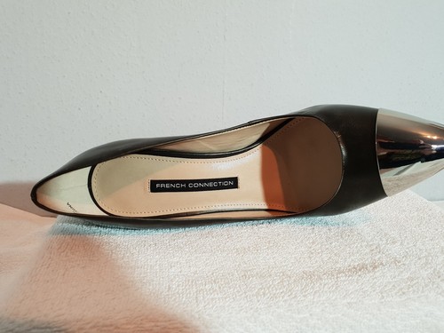 FRENCH CONNECTION "Jolynn" Damen High Heels Pumps Gr. 40 grau Leder neu - Picture 5 of 7