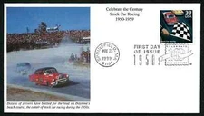 STOCK CAR RACING CTC 1950s DECADE 1999 MYSTIC CACHET FDC UNADDR