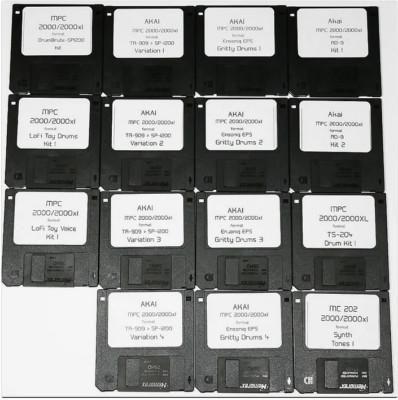 Akai MPC 3000 2000 xl Format Floppy 15 Disk Drum Machine Sample Library 1200 909