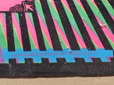 Blacklight Poster Zig Zag Man Enjoy 70's Vintage Poster | eBay