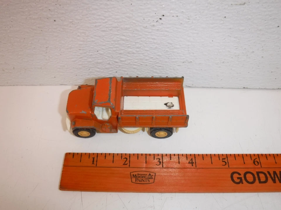 老式 TootsieToy 金属塑料皮卡 4 英寸橙色玩具卡车 — 第 2/4 张图片