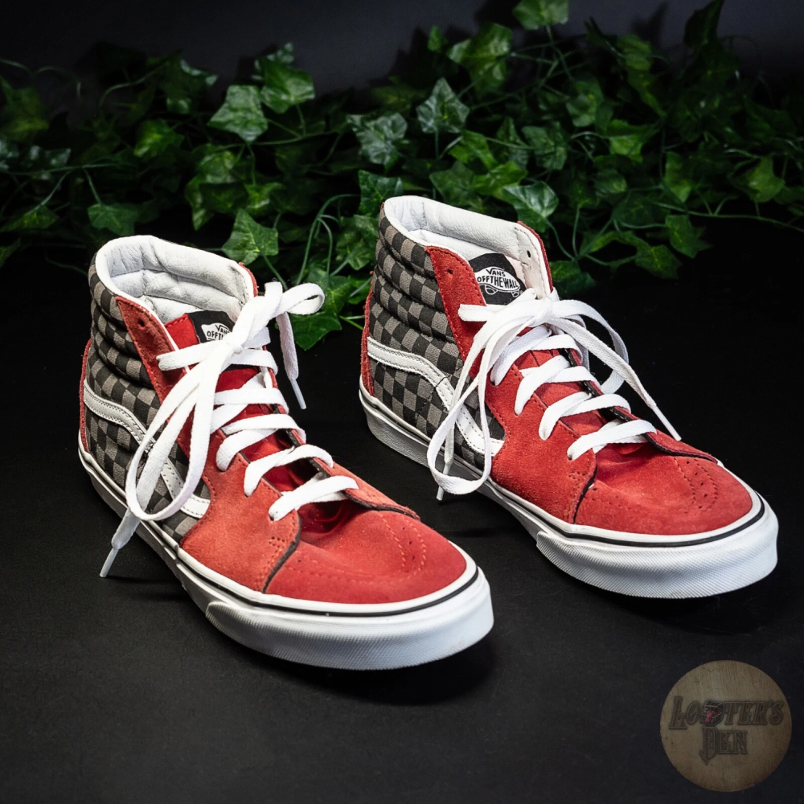 Scarpe a scacchiera BMX alte usate e pulite taglia 7 Junior VANS Sk8 come nuove