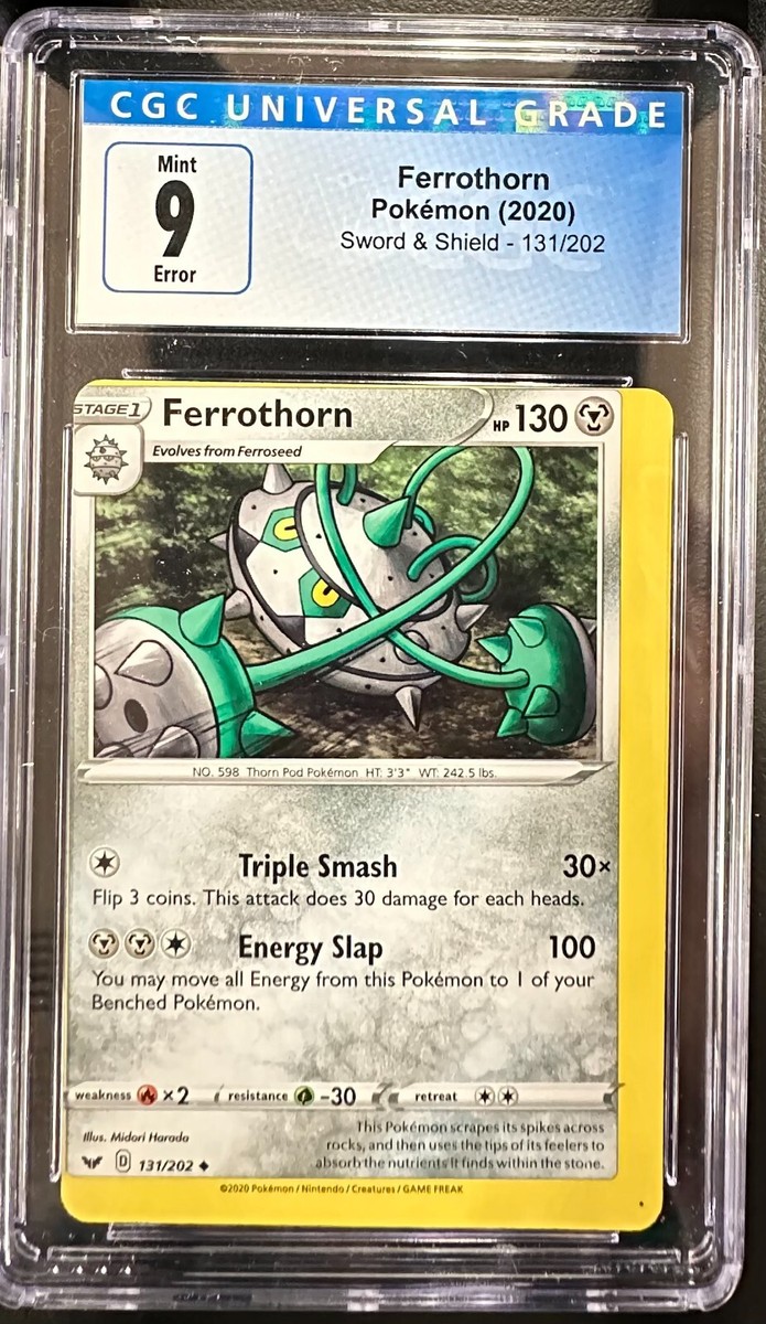 CGC 9 Ferrothorn Error Miscut Front Correct Back Misalignment 131