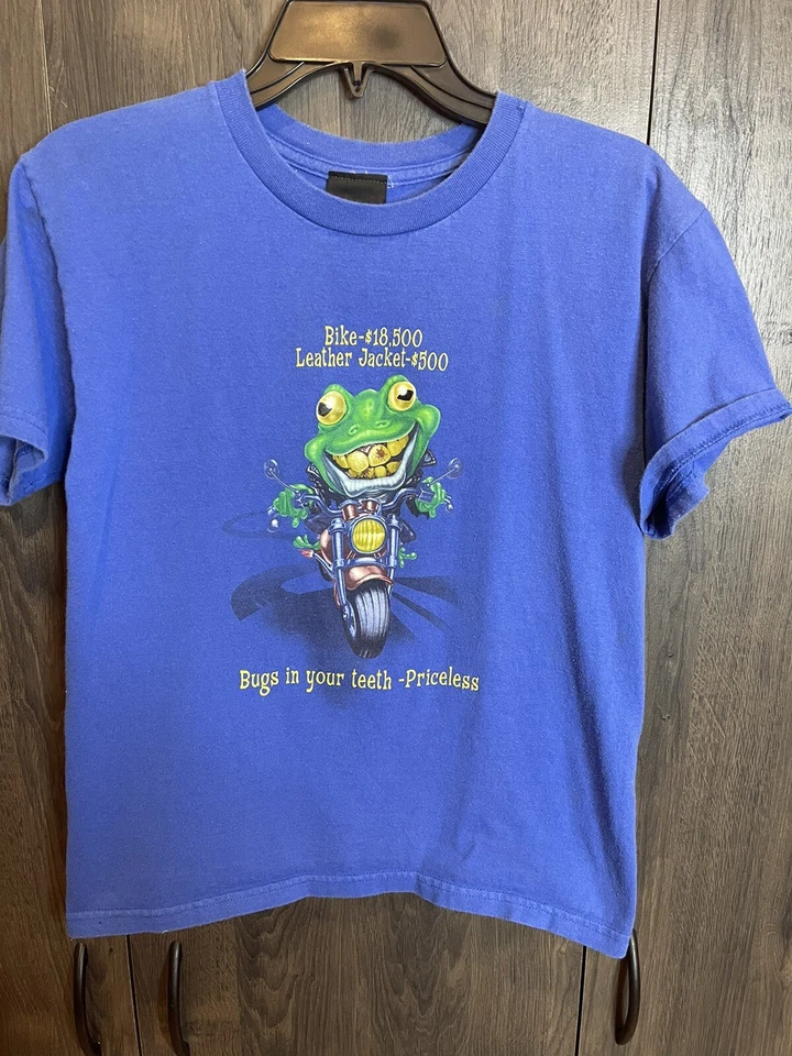 Camiseta Bugs In Your Teeth Priceless Motociclista Adulto Azul Médio - Imagem 2 de 4