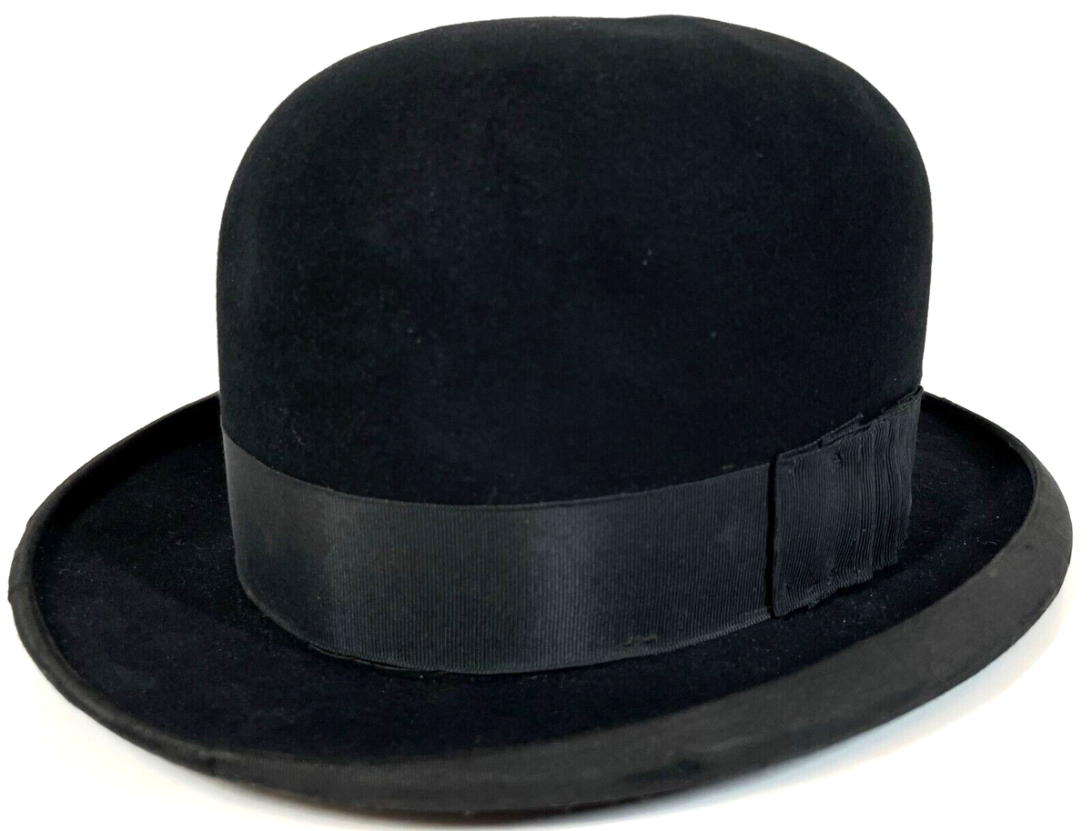 Antique KNOX New York John T Shayne Black Felt Formal Bowler Antique KNOX New York John T Shayne Black Felt Formal Bowler