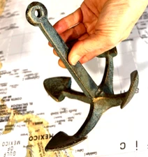 Cast Metal ANCHOR PAPERWEIGHT ~ Ship ~ Boat Anchor Paperweight Décor ~ fREE sHIP