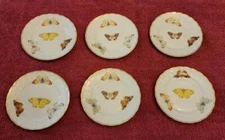 Rare Vintage B & C Limoges France Bernardaud & Co. Butterfly 6.5" Round