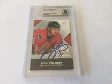 Nick Foligno Signed Autographed Card Slabbed Encapsulated Beckett BAS COA c