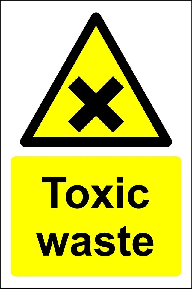 KPCM DISPLAY LTD Toxic waste chemical warning Safety sign