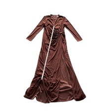 leena for Mac Duggal Keyhole Draped Gown Chocolate Brown Elegant Gown Women’s 10