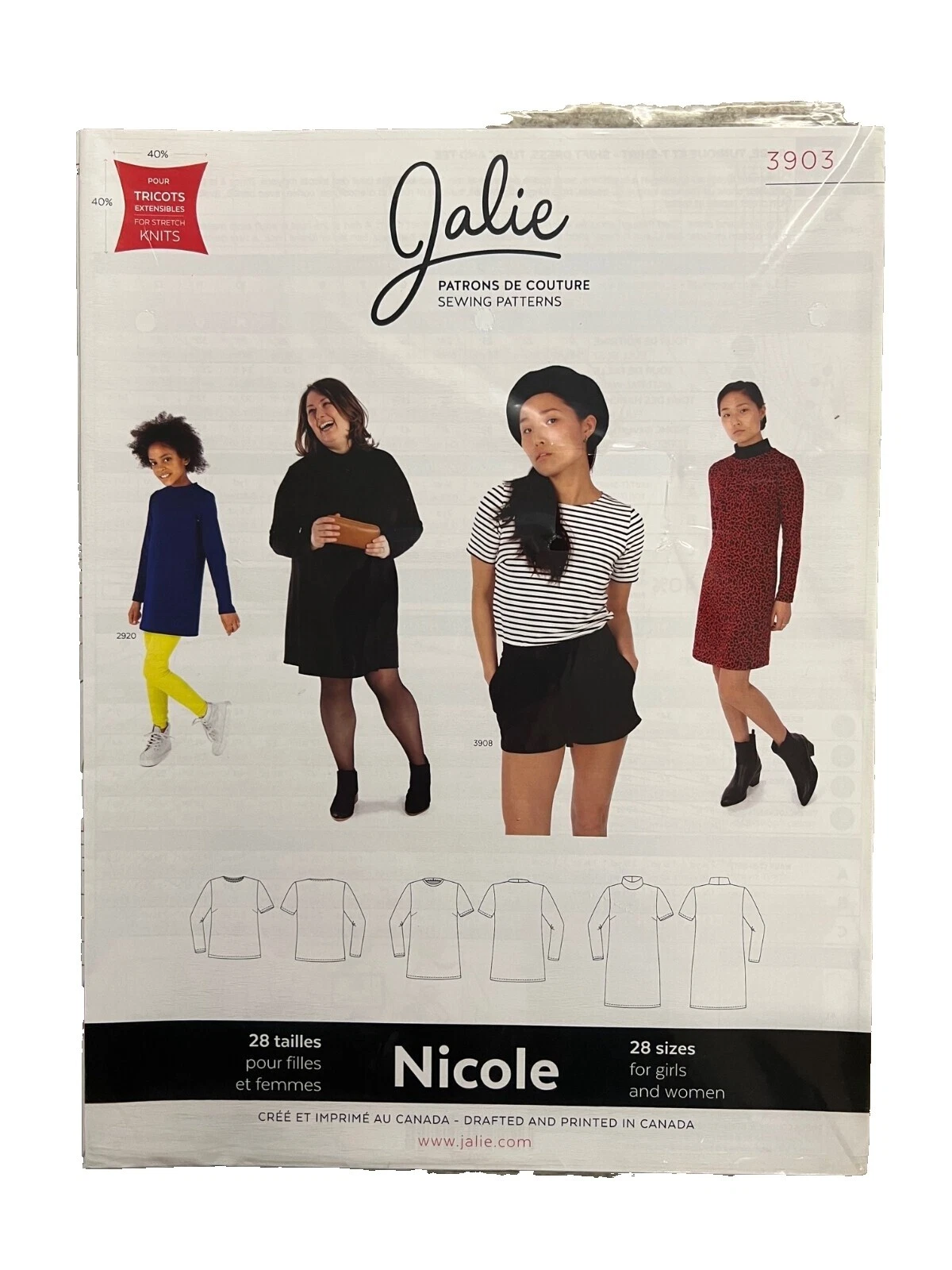 Patrones de costura Jalie Vestido