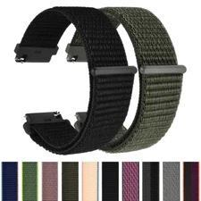 WOCCI 2PCS Nylon Sport Watch Straps 18mm 20mm 22mm with Hook and Loop Fastener