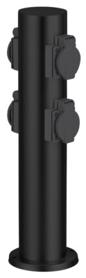 Brilliant 96448A06 Dody Außen Garten Steckdose Sockel Energie Säule IP44 schwarz