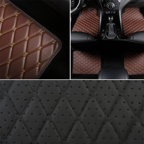 4×Front+Rear Leather Car Floor Mats Carpet Waterproof pad Quilted Design Liner - Picture 9 of 14