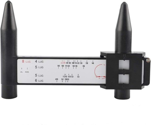 Wheel Tire Rim Bolt Ruler - Universal Gauge PCD 4 5 6 8 Holes Lug Wheel Rim Bolt Pattern Sliding Measuring Gauge Ruler Tool To Measure Studs On...