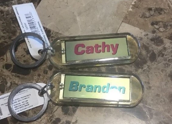 Acrylic Blinking Solar Powered Key Chain 2.6
