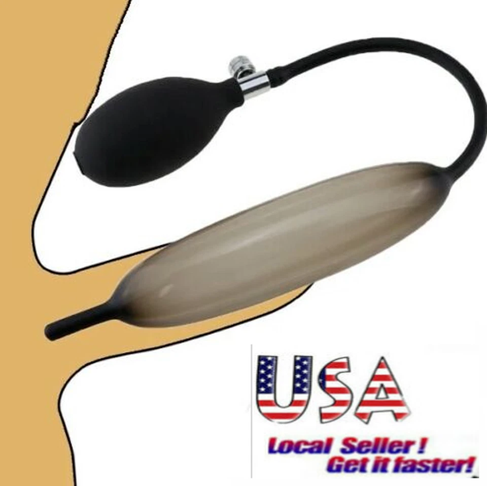 Enchufe inflable de silicona masculino para pene sonidos sonido tubo juguetes sexuales BDSM Foto 3 de 4