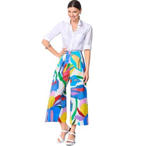 Burda Sewing Pattern 6032 Misses 8-18 Easy Pants Culottes with Front Yoke Detail - Picture 4 of 7