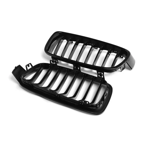 For BMW 3 Series F30 F31 F35 2012-18 ABS Gloss Black Front Bumper Kidney Grilles - Picture 15 of 16