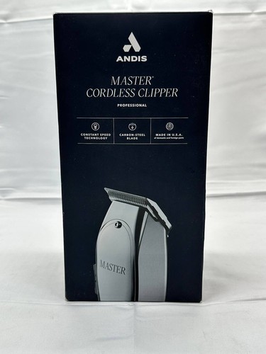 Andis Master Hair Clipper, Corded/Cordless, Adjustable Blade, Silver, 12660