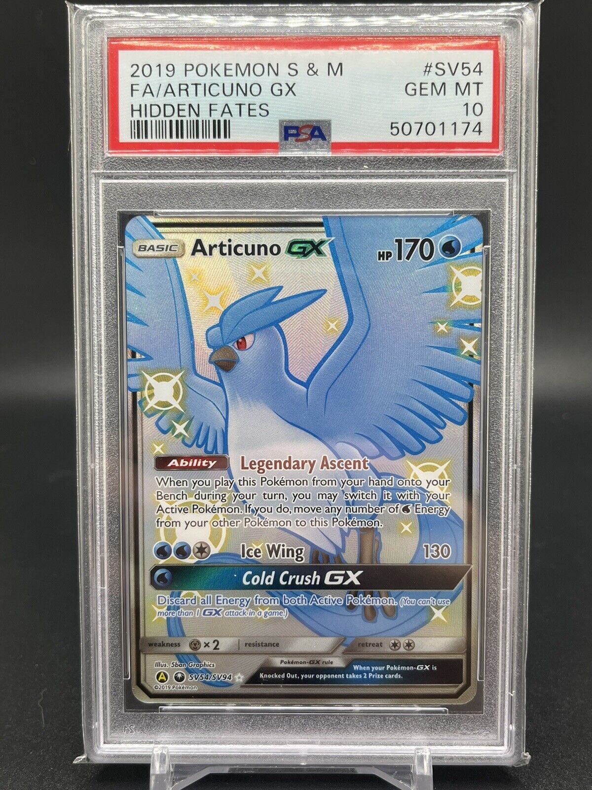 Mavin  Articuno GX Shiny Vault Full Art SV54/SV94 - Hidden Fates Pokemon -  Fresh, Mint