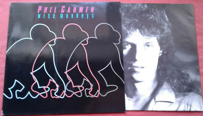 Phil Carmen / Wise Monkeys LP Vinyl 86 Rain / Fire In The Night / Cool Girl uvm