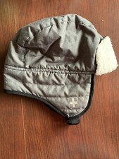 Swiss Tech Unisex Kids S-M Gray Trapper Style Hat Lined Boys Girls Winter Hat