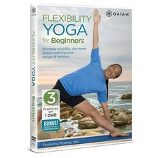 Rodney Yee's FLEXIBILITY YOGA FOR BEGINNERS (DVD) 3 workouts NEW Sealed