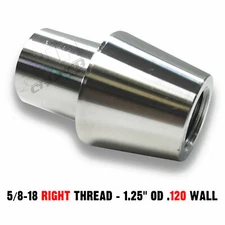 5/8-18 RHT 1.25" OD .120 Wall Bung Heim Joint Adapter Hot Rod Suspension Linkage