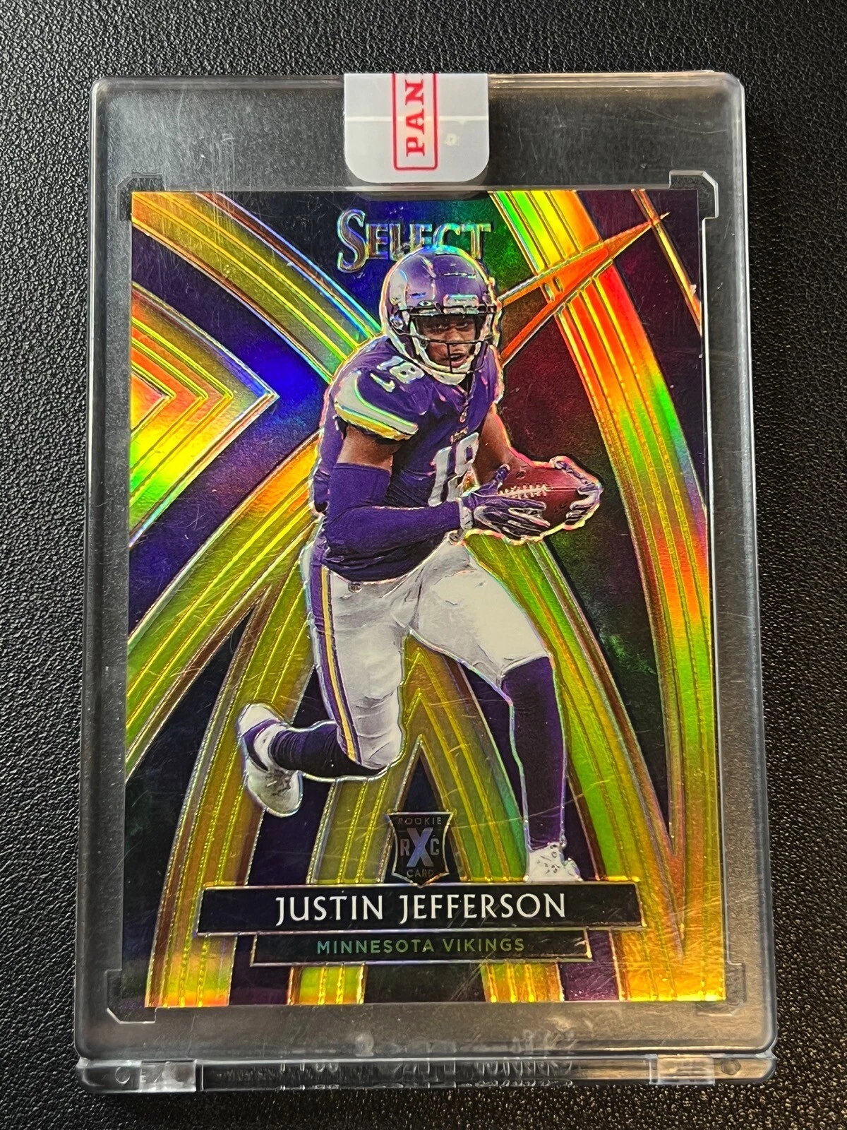 JUSTIN JEFFERSON 2019 PANINI SELECT #315 GOLD PRIZM XRC ROOKIE CARD RC 2020 /10