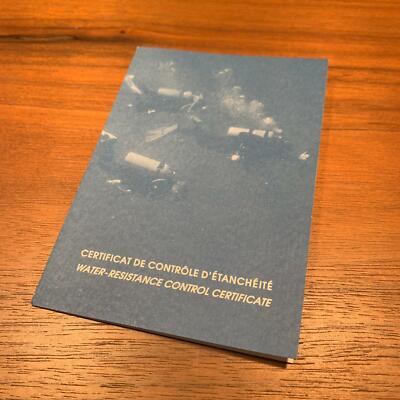 Roger Dubuis Official international control and repair certificate 