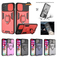 For Samsung Galaxy A32 5G Hybrid with Camera Protector & Ring Stand Case Cover