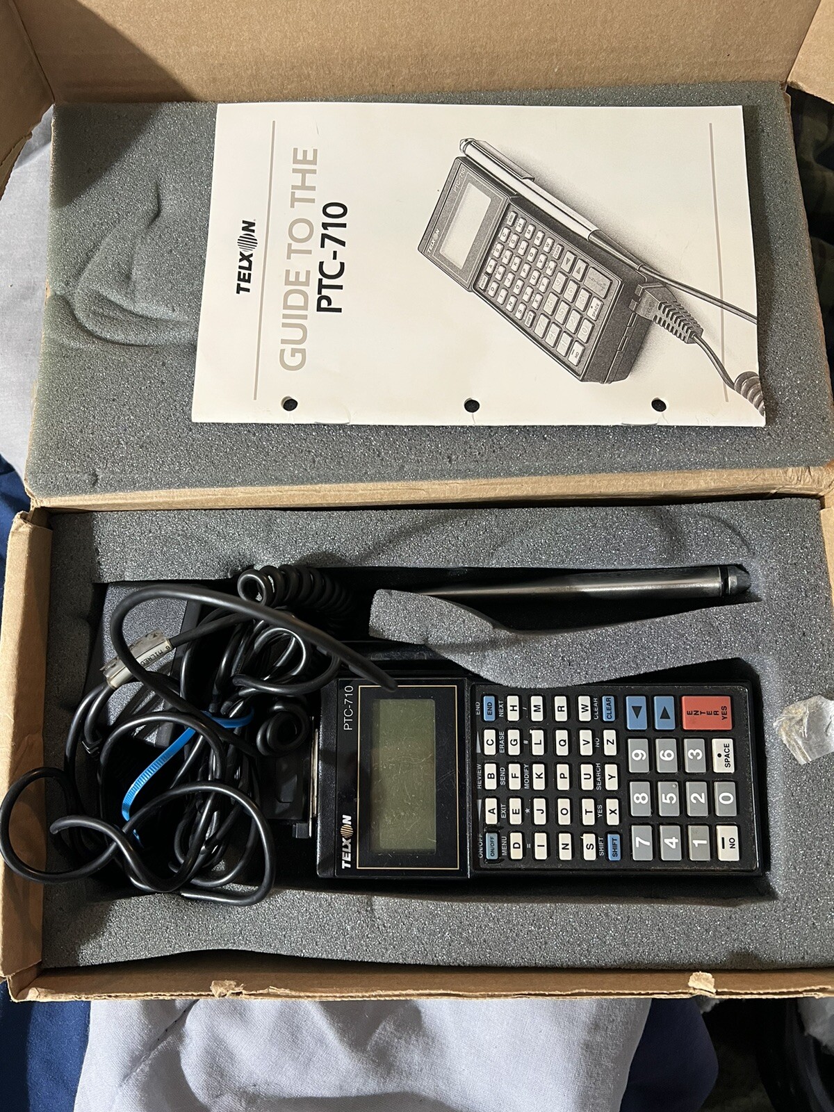 Vintage New Telxon Scanner Pen Barcode Reader Wand Power Supply PTC-710 ...