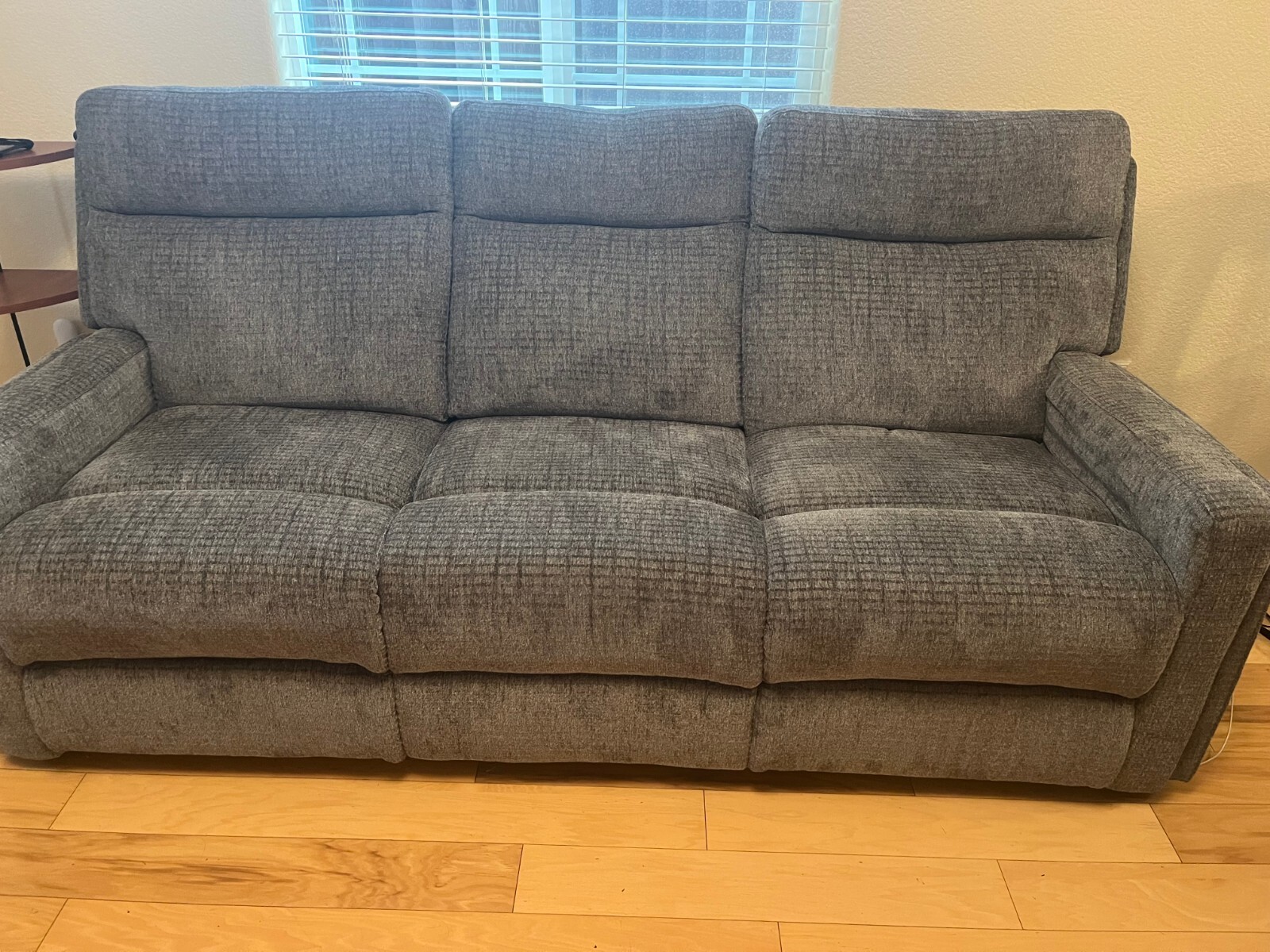 Hewitt Grey 85" Power Reclining Sofa with USB eBay