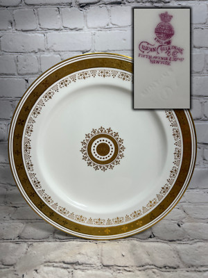 Gilman Collamore / Mintons Ornate 10'' Dinner Plate [Fifth Avenue & 30th St NY]