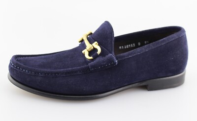 Blue ferragamo suede loafers - Mason Sz 10D With Box. Salvatore Ferragamo Navy Blue Suede Mason Loafers Size 43  main image 4