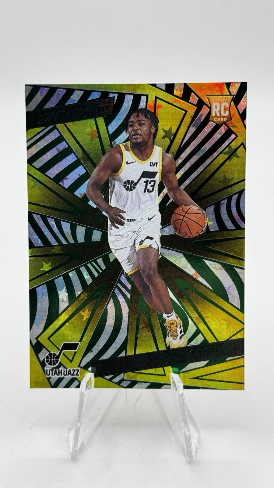 2024-25 Panini Revolution - Rookies Isaiah Collier #144 Green Astro /125 (RC)