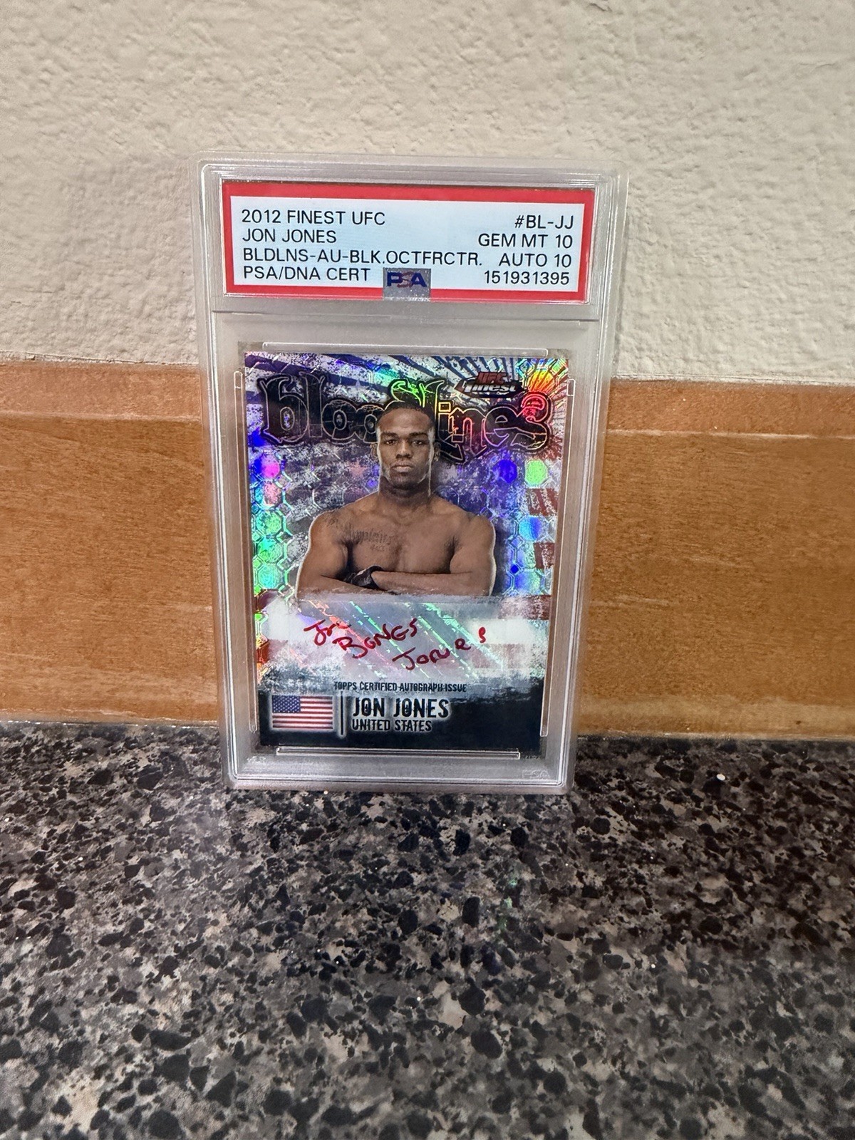 Topps Finest UFC 2012 Bloodlines Jon Jones BL-JJ Octa-Fractor /8 PSA 10