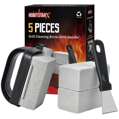 #ad #ad Griddle Stone Grill Brick Cleaning Block Barbecue Cleaner Pumice Gray $24.90