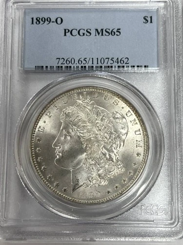 1899 - O $1 Morgan Silver Dollar Coin PCGS MS 65