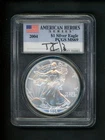 2004 US Silver Eagle Dollar $1 PCGS MS69 American Heroes Tommy Franks SIGNED