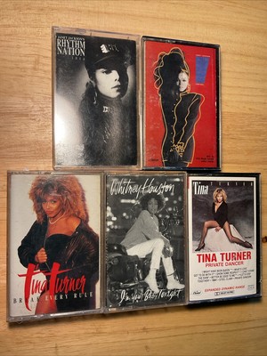 Janet Jackson & Tina Turner & Whitney Houston Cassette Tapes LOT of 5 DEALS!  