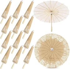Paper Umbrellas Bulk for Wedding, 23.6" Chinese Japanese Parasol Vintage... 