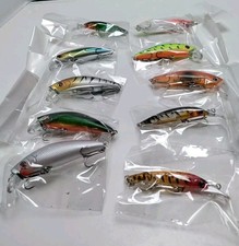 10 PCS 2 Treble Hooks Fishing Lures Crankbaits Jerk Bait Minnow Hooks  3" Long