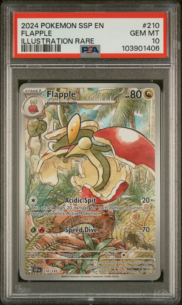 2024 POKEMON SSP EN-SURGING SPARKS ILLUSTRATION RARE #210 FLAPPLE