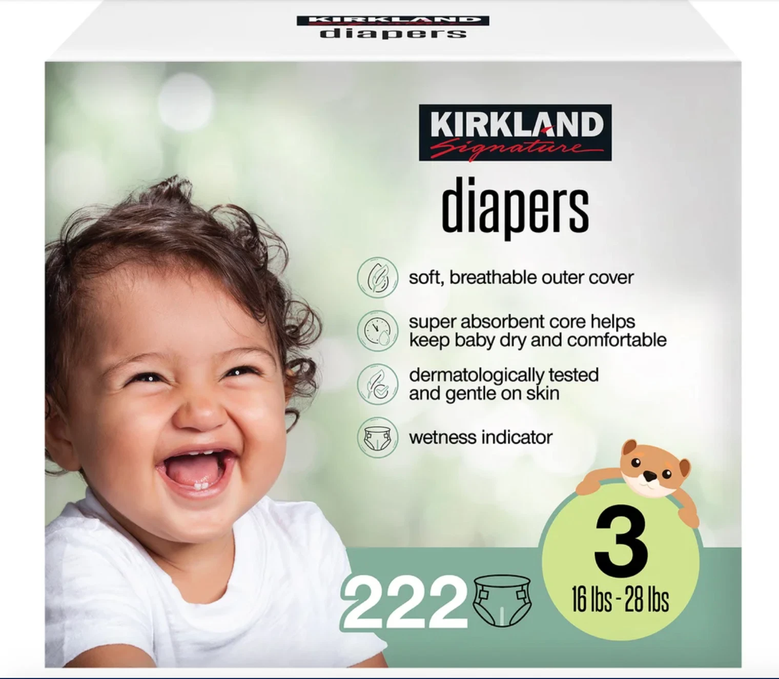 Kirkland Signature Diaper Sizes 3, 222 CT *FREE SHIPPING*