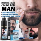 Mokeru Beard Hair Dye Shampoo Instant Men Beard Mustache Color Dye Shampoo