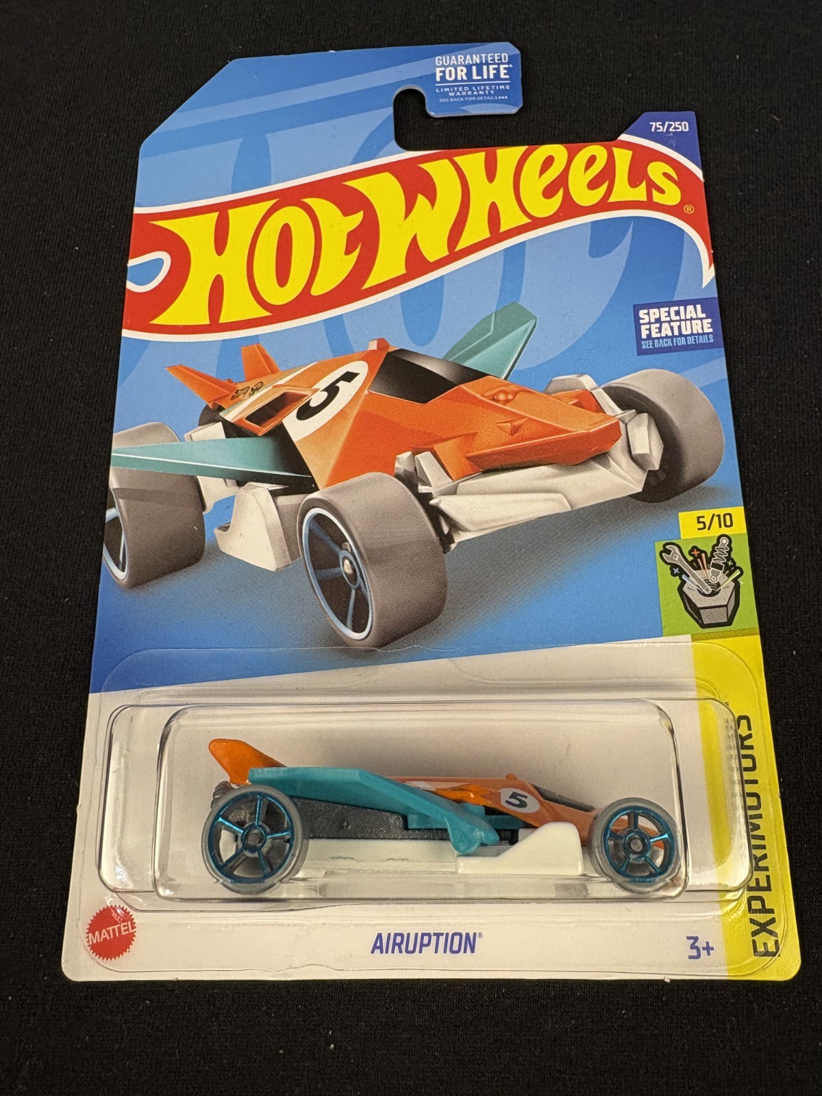 NEW MATTEL HOT WHEELS CAR AIRUPTION 75/250 EXPERIMOTORS 5/10 ORANGE BOX SHIPPED