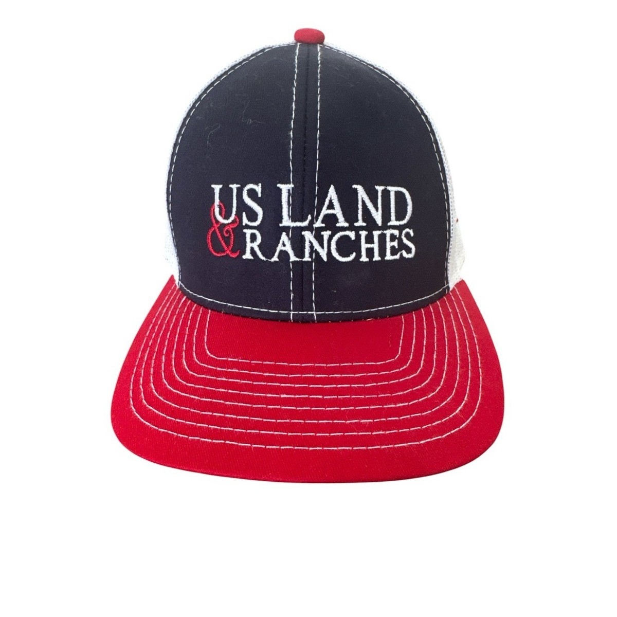Red and Navy Logo Trucker Hat Cowboy Cowgirl Ranchers
