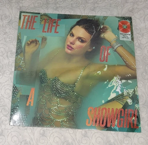 Taylor Swift The Life Of A Showgirl Orange Glitter LP Vinyl Record NEW Sealed
